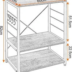 EUGAD Küchenregal, Standregal Bäckerregal, Industrie Design, MDF, Metall, Vintage -TischStuhl Verkäufe 265729b5 ea17 5bd3 b310 d5500f673324