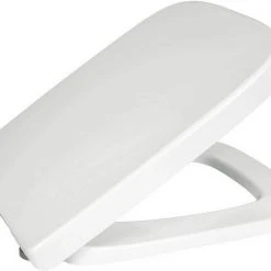 EUGAD WC-Sitz, Toilettendeckel mit Absenkautomatik Eckige Form Weiß