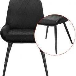 EUGAD Esszimmerstuhl (2 Stück), Polsterstuhl Küchenstuhl Wohnzimmerstuhl mit Rückenlehne, Sitzfläche aus Samt, Retrostuhl mit Metallbeine für Esszimmer Wohnzimmer, Schwarz Dunkelgrau, Dunkelgr&uuml;n -TischStuhl Verkäufe 273000d2 6b98 52bc 9950 0a6fca6bad55