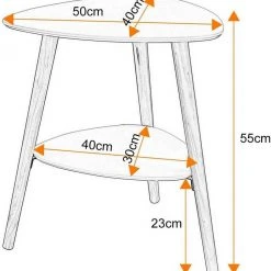 EUGAD Beistelltisch (1-St), Sofatisch Couchtisch Nachttisch Nachtkommode Nachtschrank Kaffeetisch mit 2 Ablagefäche Holzbeine MDF 50x40x55cm Weiß -TischStuhl Verkäufe 2734cbe2 26b9 5843 9a59 7fb242788947