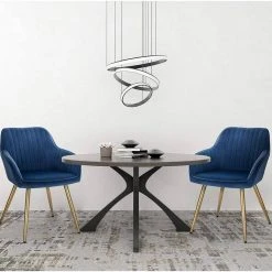 EUGAD Esszimmerstuhl, stühle 2er-Set,Samt,mit goldener Metallbeinen Blau, Bordeaux, Dunkelgrau, Dunkelgr&uuml;n, Hellgrau, Rosa, Schwarz -TischStuhl Verkäufe 2737bf76 c909 52c5 9754 f37e136b14cb