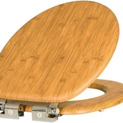 EUGAD WC-Sitz »0263MTG«, Toilettensitz WC Sitz Klodeckel Klobrille Toilettendeckel mit Absenkautomatik MDF Holz Softclose Scharnier Braun Holz