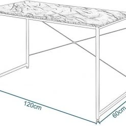 EUGAD Schreibtisch, mit Bücherregal 120x60x70 cm Schwarz Marmor Holz Vintage -TischStuhl Verkäufe 28b066d8 5840 530b 9bcd 80cf17d63487