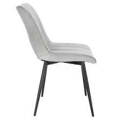 EUGAD Esszimmerstuhl (2 Stück), Küchenstuhl, Polsterstuhl, Wohnzimmerstuhl ohne Armlehne, Metallbeine, Samt, Dunkelgrau Hellgrau, Schwarz -TischStuhl Verkäufe 2c203561 9fcc 4c7a aa7b 24b2c60150dd