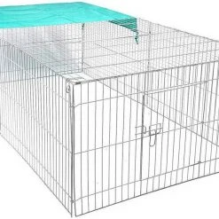 EUGAD Freigehege »0002TSL«, Freilaufgehege mit Sonnenschutz für Kleintiere