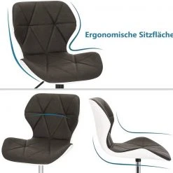 EUGAD Barhocker (2 St), niedriger Barhocker 360° Drehstuhl mit Rückenlehne 120kg belastbar Stuhl höhenverstellbar Kunstleder Sitzhöhe 40-54cm Dunkelbraun Weiß Anthrazit+Wei&szlig;, Dunkelbraun+Wei&szlig; -TischStuhl Verkäufe 2e95e582 7091 4ef7 afe0 ff42bf312afc