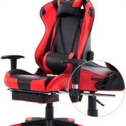 EUGAD Gaming Chair, Bürostuhl Schreibtischstuhl, Kunstleder, mit Ledenkissen Kopfstütze einstellbaren Armlehnen Weiß Grau, Rot, Wei&szlig; -TischStuhl Verkäufe 2f6ae7e9 8834 583d 903e 33c5f0a78ffb