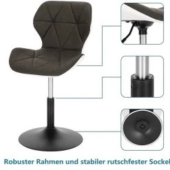 EUGAD Barhocker (2 St), niedriger Barhocker 360° Drehstuhl mit Rückenlehne 120kg belastbar Stuhl höhenverstellbar Kunstleder Sitzhöhe 40-54cm Dunkelbraun Weiß Anthrazit+Wei&szlig;, Dunkelbraun+Wei&szlig; -TischStuhl Verkäufe 2f79474d edb5 4589 9464 e780f8ff82f4