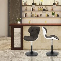 EUGAD Barhocker (2 St), niedriger Barhocker 360° Drehstuhl mit Rückenlehne 120kg belastbar Stuhl höhenverstellbar Kunstleder Sitzhöhe 40-54cm Dunkelbraun Weiß Anthrazit+Wei&szlig;, Dunkelbraun+Wei&szlig; -TischStuhl Verkäufe 2fbf8dcb d081 4853 b5e3 d5c4d301fa19