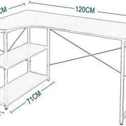 EUGAD Schreibtisch, PC-Tisch Bürotisch Arbeitstisch mit Bücherregal Holz 120x74x71,5 cm Hell Eiche Holz Vintage, Wei&szlig;+Hell Eiche -TischStuhl Verkäufe 2fd469ba 334c 57f2 a0c7 45e96dfd08e4