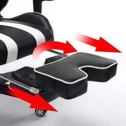 EUGAD Gaming-Stuhl (1 Stück), mit Fußstütze Racing Stuhl Drehstuhl Bürostuhl Schreibtischstuhl PC Stuhl mit Wippfunktion Höhenverstellbar Kunstleder Weiß Grau, Rot, Wei&szlig; -TischStuhl Verkäufe 305deb27 8bc0 412a 9af3 970adc2d1aa3