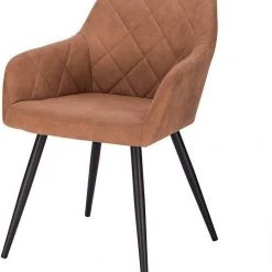 EUGAD Esszimmerstuhl (1 Stück), Wohnzimmerstuhl aus Stoff, Polsterstuhl mit Armlehnen und Rückenlehne, Gestell aus Metall Anthrazit, Braun, Grau -TischStuhl Verkäufe 30d7893c e5f5 4f17 a589 a66e5610f64a