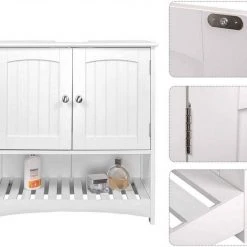 EUGAD Waschbeckenunterschrank Badschrank Unterschrank ohne Waschbecken Weiß -TischStuhl Verkäufe 315f9e96 5c85 50d7 bd29 d21c57869ff5