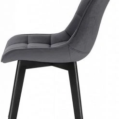 EUGAD Esszimmerstuhl (1 Stück), Wohnzimmerstuhl mit Rückenlehne, Polsterstuhl Küchenstuhl Weich Samt und Holz für ESS- und Wohnzimmer Dunkelgrau Dunkelgr&uuml;n, Rosa, Schwarz -TischStuhl Verkäufe 3219cdf6 f35d 50f6 b1d3 85d575ab4718