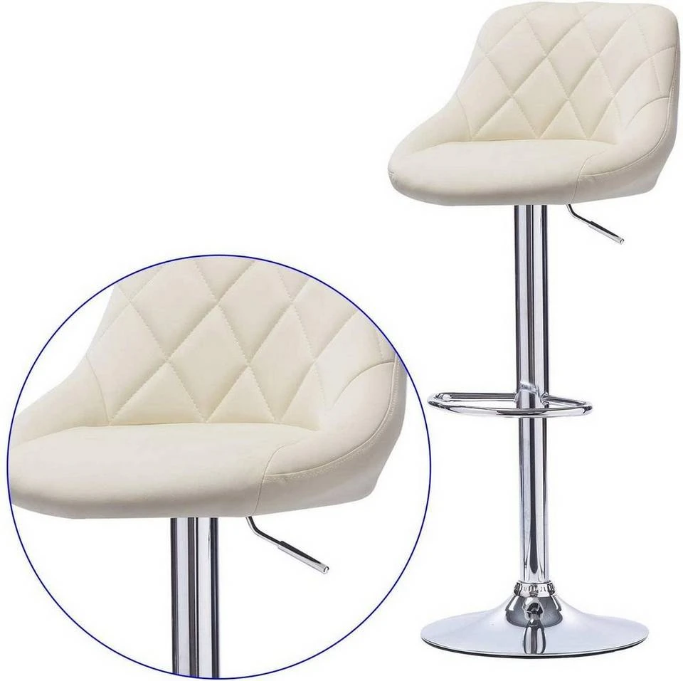 EUGAD Barhocker, 2er-Set Barstühle, höhenverstellbar, 360°drehbar Weiß Bordeaux, Cremeweiß, Grau, Khaki, Rot, Schwarz, Weiß 17 EUGAD Barhocker, 2er-Set Barstühle, höhenverstellbar, 360°drehbar Weiß Bordeaux, Cremeweiß, Grau, Khaki, Rot, Schwarz, Weiß – Bild 17