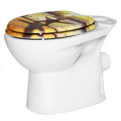 EUGAD WC-Sitz (1-St), Toilettensitz, WC Sitz mit Absenkautomatik, MDF, Holz, Softclose Scharnier Gr&uuml;ne Bl&auml;tter, Holzfarbe, Lilie, Seestern, Seestern Am Strand, Seestern Sonnenuntergang, Stone, &lrm;Lila Blume und Stones -TischStuhl Verkäufe 3378db08 9793 4796 b310 03c6105d6ab1