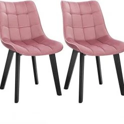 EUGAD Esszimmerstuhl (2 Stück), Wohnzimmerstuhl mit Rückenlehne, Polsterstuhl Küchenstuhl Weich Samt und Holz für ESS- und Wohnzimmer Schwarz Dunkelgrau, Dunkelgr&uuml;n, Rosa -TischStuhl Verkäufe 34031fa0 0485 4244 acdb 67735b04359e