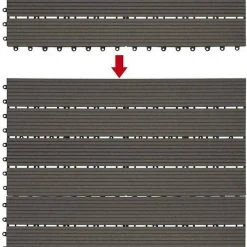 EUGAD WPC-Fliesen, WPC Fliesen Klickfliesen in Holzoptik 12 Stücke für 2m² Coffee Anthrazit, Grau, Hellgrau, Braun -TischStuhl Verkäufe 342f564a 0171 599d bf59 745d6bd9dc74