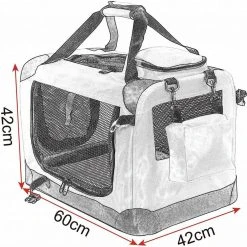 EUGAD Tiertransporttasche, Hundebox faltbar Hundetransportbox Auto Transportbox Reisebox Katzenbox Grau 58 EUGAD Tiertransporttasche, Hundebox faltbar Hundetransportbox Auto Transportbox Reisebox Katzenbox Grau -TischStuhl Verkäufe 370a66e2 f4a7 5401 8c81 9f4b287cdaf3