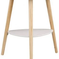 EUGAD Beistelltisch (1-St), Sofatisch Couchtisch Nachttisch Nachtkommode Nachtschrank Kaffeetisch mit 2 Ablagefäche Holzbeine MDF 50x40x55cm Weiß -TischStuhl Verkäufe 385c2429 57ce 5422 91ca cfe1cff753c8