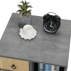 EUGAD Nachttisch (1-St), Nachtkommode mit 2 Schubladen und Ablagefach, Nachtschrank, Industrial-Design, Beistelltisch, Sideboard für Schlafzimmer, Wohnzimmer, einfach Aufbau -TischStuhl Verkäufe 38d253e0 e3e0 4e98 bce6 7512a9ec4481