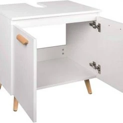 EUGAD Waschbeckenunterschrank Badschrank Unterschrank mit 2 Türe Weiß Grau, Schwarz, Wei&szlig; -TischStuhl Verkäufe 39988cc0 2b0e 5500 825e d39822994927