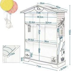EUGAD Bücherregal, 1-tlg., Kinderregal Aufbewahrungsregal mit 5 Fächern, Zoomotive Spielzeug-Organizer für Kinderzimmer -TischStuhl Verkäufe 3a0d8e1e 09be 4169 b787 b54e026b60f0