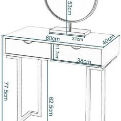 EUGAD Schminktisch (1-St), Schminktisch Frisiertisch Kommode mit Spiegel modern Kosmetiktisch mit 3 Schubladen Weiß-Rosa-Golden -TischStuhl Verkäufe 3b2ef92a 45d2 447e b437 1a8acb05c6e2