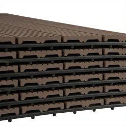 EUGAD WPC-Fliesen, WPC Fliesen Klickfliesen in Holzoptik 12 Stücke für 2m² Coffee Anthrazit, Grau, Hellgrau, Braun -TischStuhl Verkäufe 3b57e980 b377 479b afbd 6d6c0db52eaa