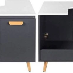 EUGAD Waschbeckenunterschrank Badschrank Unterschrank mit 2 Türe Weiß Grau, Schwarz, Wei&szlig; -TischStuhl Verkäufe 3b701def c133 57ed b86c a9c5948c7662