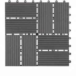 EUGAD WPC-Fliesen, 11 Stück WPC Terrassenfliesen Klickfliesen 30x30cm Hellgrau Anthrazit, Coffee, Dunkelgrau -TischStuhl Verkäufe 3dcdac9f 7f62 5262 b0ea e29d02d5cb3f