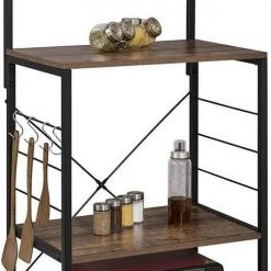 EUGAD Küchenregal, Standregal Bäckerregal mit 4 S-Haken, Industrie-Design, Vintage -TischStuhl Verkäufe 3de63e41 b2ae 51a4 9e57 f3cbaba764eb