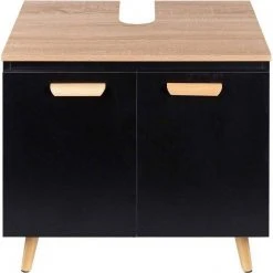 EUGAD Waschbeckenunterschrank Badschrank Unterschrank mit 2 Türe Weiß Grau, Schwarz, Wei&szlig; -TischStuhl Verkäufe 3df762d3 2f7f 5eaa 850d b79a8a04b856