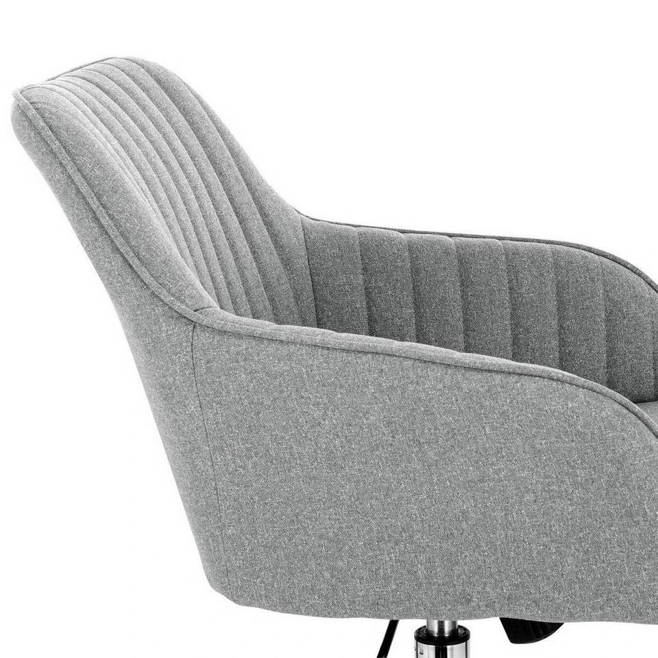 EUGAD Schreibtischstuhl, Bürostuhl Bürohocker Rollhocker aus Leinen Hellgrau Duneklgrau 7 EUGAD Schreibtischstuhl, Bürostuhl Bürohocker Rollhocker aus Leinen Hellgrau Duneklgrau – Bild 7