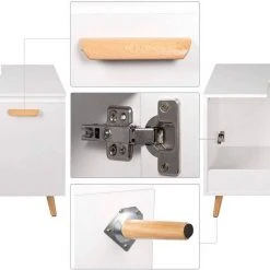 EUGAD Waschbeckenunterschrank Badschrank Unterschrank mit 2 Türe Weiß Grau, Schwarz, Wei&szlig; -TischStuhl Verkäufe 3fff2c30 e21b 5b06 bbf8 32aa9b5d86b5