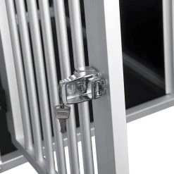 EUGAD Tiertransportbox, Hundetransportbox Alu Hundebox Reisebox Autobox für große Hunde Husky Samojede Weimaraner Border Collie Chow-Chow Shetland Sheepdog 80 x 65 x 65 cm XL Silber -TischStuhl Verkäufe 402290f8 276f 52ab a0d3 0d71caea03c3