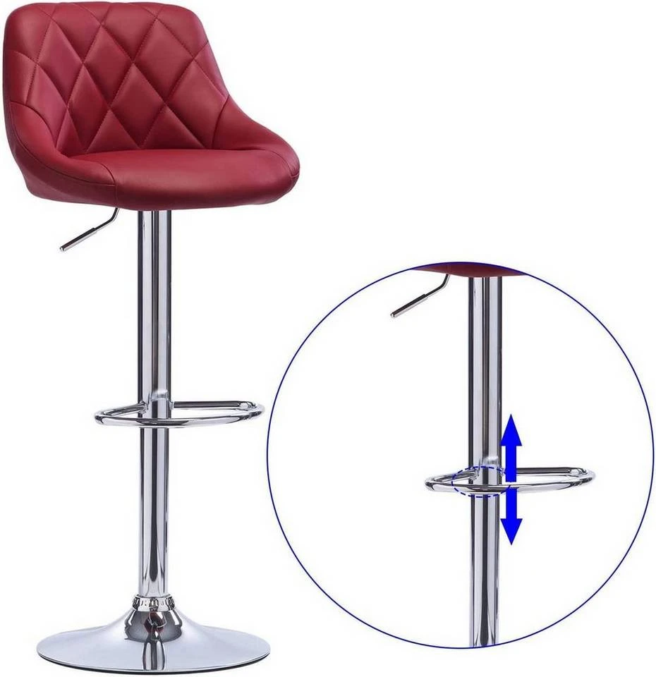 EUGAD Barhocker, 2er-Set Barstühle, höhenverstellbar, 360°drehbar Weiß Bordeaux, Cremeweiß, Grau, Khaki, Rot, Schwarz, Weiß 42 EUGAD Barhocker, 2er-Set Barstühle, höhenverstellbar, 360°drehbar Weiß Bordeaux, Cremeweiß, Grau, Khaki, Rot, Schwarz, Weiß – Bild 42