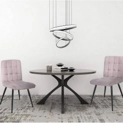 EUGAD Esszimmerstuhl (2 Stück), Küchenstuhl Polsterstuhl, mit Rückenlehne, Metallbeine, Sitzfläche aus Leinen, Dunkelgrau Dunkelgrau | Dunkelgrau, Hellgrau | Hellgrau -TischStuhl Verkäufe 417fba9c 0181 4904 88fe cc7497f57368