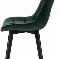 EUGAD Esszimmerstuhl (6 Stück), Wohnzimmerstuhl mit Rückenlehne, Polsterstuhl Küchenstuhl Weich Samt und Holz für ESS- und Wohnzimmer Schwarz Dunkelgrau, Dunkelgr&uuml;n, Rosa -TischStuhl Verkäufe 41899df0 12e4 5e4b 9695 59c1fa43d40d