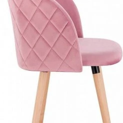 EUGAD Esszimmerstuhl (4 Stück), 4er-Set Esszimmerstuhl Küchenstuhl Samt Massivholz Cremeweiß Cremewei&szlig;, Rosa -TischStuhl Verkäufe 42040f03 3390 58af afaf aaf7e82d8460