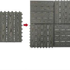 EUGAD WPC-Fliesen, WPC Fliesen Klickfliesen in Holzoptik 22 Stücke für 2m² Hellgrau Anthrazit, Braun, Coffee -TischStuhl Verkäufe 43f727e2 91f2 506d ae9b ba4d9cb21e75