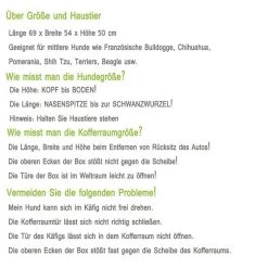 EUGAD Tiertransportbox, Hundetransportbox Alu Hundebox Reisebox Autobox für kleine/mittlere Hunde Französische Bulldogge Beagle Terriers Dackel Shiba Inu 69 x 54 x 50 cm L -TischStuhl Verkäufe 447208f9 2fbd 428d 8e58 dccd4bb299c9