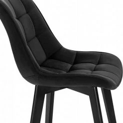 EUGAD Esszimmerstuhl (2 Stück), Wohnzimmerstuhl mit Rückenlehne, Polsterstuhl Küchenstuhl Weich Samt und Holz für ESS- und Wohnzimmer Schwarz Dunkelgrau, Dunkelgr&uuml;n, Rosa -TischStuhl Verkäufe 44743a78 a9ac 5162 975c 01e74c2d0f87