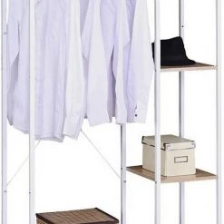 EUGAD Kleiderständer, Garderobenständer Hängeregal mit Schuhregal Holz Metall Schwarz-Hell Eiche Schwarz-Vintage, Wei&szlig;-Eiche -TischStuhl Verkäufe 44fb7bd1 05ea 5ce1 97bd 32517dec4e39