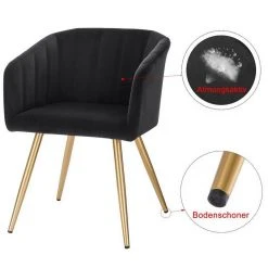 EUGAD Esszimmerstuhl, 2er-Set Esszimmerstuhl Polsterstuhl aus Samt Dunkelgrün Dunkelgrau, Dunkelgr&uuml;n, Rosa, Schwarz -TischStuhl Verkäufe 44fcc59c b5ae 49c4 8607 11858f427440