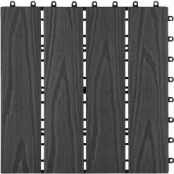 EUGAD WPC-Fliesen, 11 Stück WPC Terrassenfliesen 30x30cm Holzstruktur Anthrazit Coffee, Dunkelgrau, Hellgrau -TischStuhl Verkäufe 4535c2d7 431a 5dff a698 71dc2d5e105d