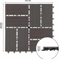 EUGAD WPC-Fliesen, 22 Stück WPC Terrassenfliesen Klickfliesen 30x30cm Coffee Anthrazit, Dunkelgrau, Hellgrau -TischStuhl Verkäufe 45878c4d 8456 5b3f ace8 8791136f9d6a