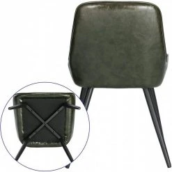 EUGAD Esszimmerstuhl, 2 Stücke Esszimmerstuhl Küchenstuhl Kunstleder Braun, Dunkelbraun, Dunkelgrün, Grau, Schwarz -TischStuhl Verkäufe 45c25b42 549f 5b92 8cdb eac5011e2762