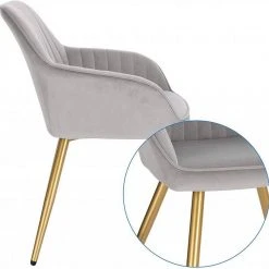 EUGAD Esszimmerstuhl, stühle 2er-Set,Samt,mit goldener Metallbeinen Blau, Bordeaux, Dunkelgrau, Dunkelgr&uuml;n, Hellgrau, Rosa, Schwarz -TischStuhl Verkäufe 45fc53f7 4da9 59b3 9120 a5c7b6a7a55c