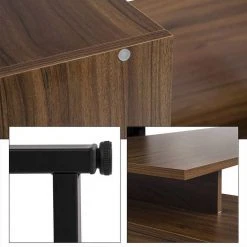 EUGAD Schreibtisch, mit Ablagen Holz 116x75x80cm Dunkelbuche Helleiche, Wei&szlig; -TischStuhl Verkäufe 462e9372 1a82 5306 ac06 b28516241ad0